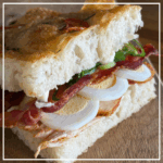 Extra special: Chicken bacon egg sandwich!